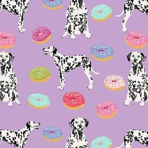 dalmatian donuts food dog breed fabric purple