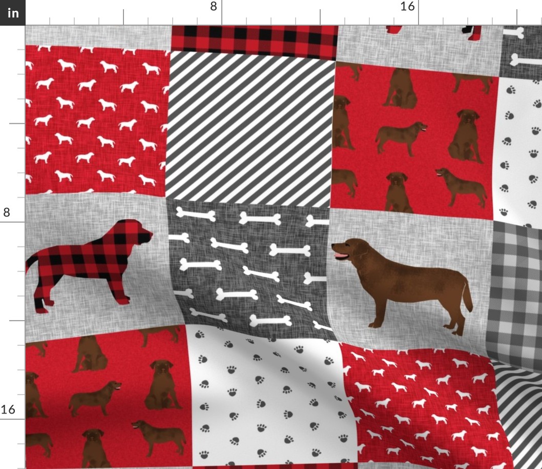 labrador retriever chocolate lab pet quilt a cheater quilt dog fabric 