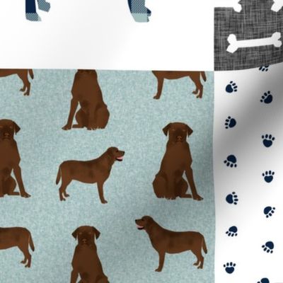 labrador retriever chocolate lab pet quilt b cheater quilt dog fabric 