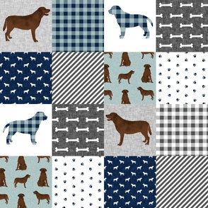 labrador retriever chocolate lab pet quilt b cheater quilt dog fabric 