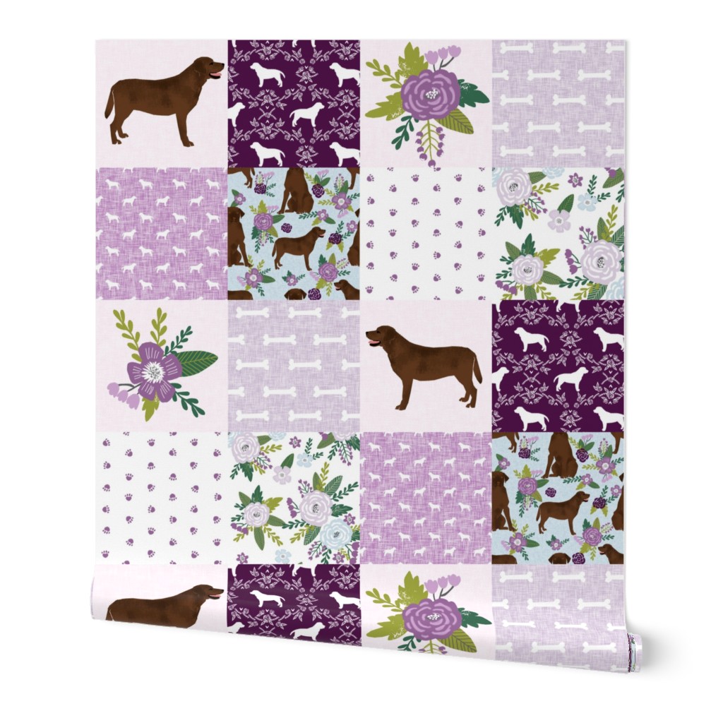 labrador retriever chocolate lab pet quilt c cheater quilt dog fabric 