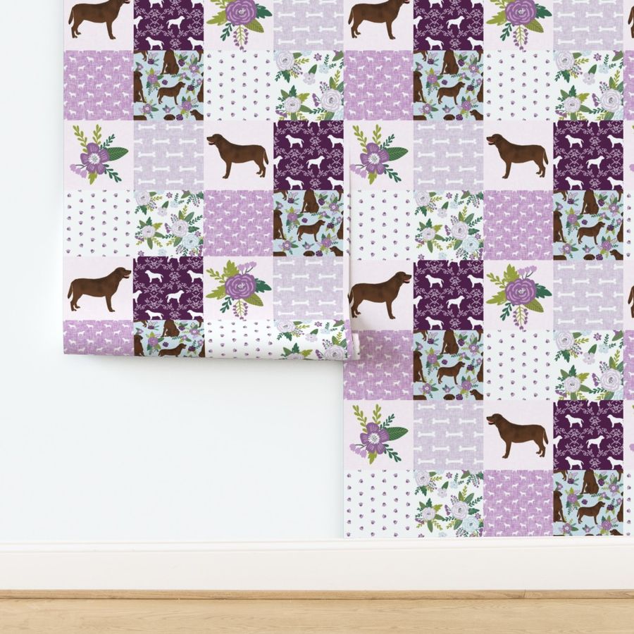 labrador retriever chocolate lab pet quilt c cheater quilt dog fabric 