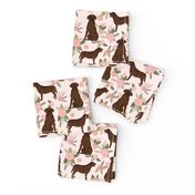 labrador retriever chocolate lab pet quilt d quilt floral coordinates dog fabric 