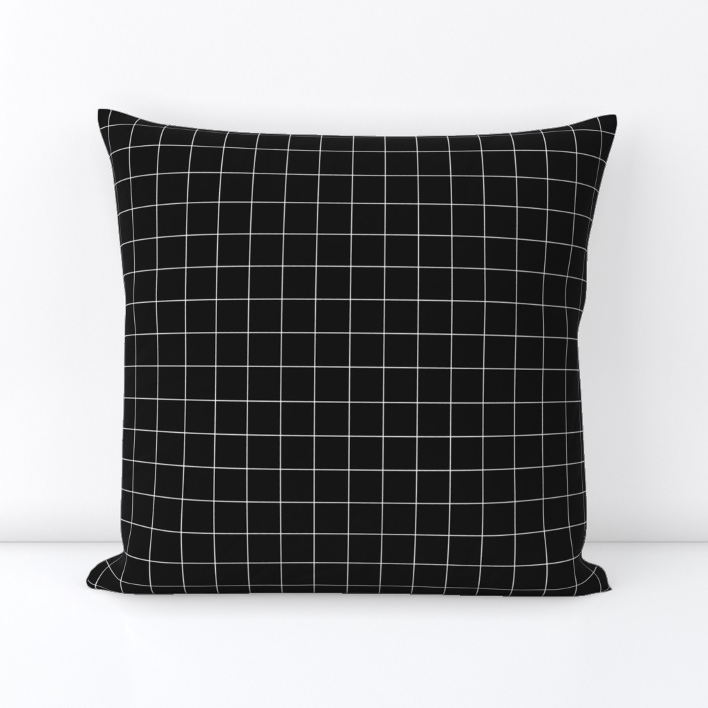Black plaid fabric pattern.