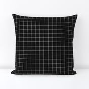 Black plaid fabric pattern.