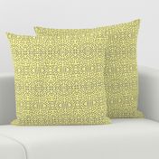 A Lacy Mesh of Twinkling Dots on Buttery Yellow