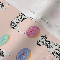 dalmatian donuts design - cute dogs and donuts - peach