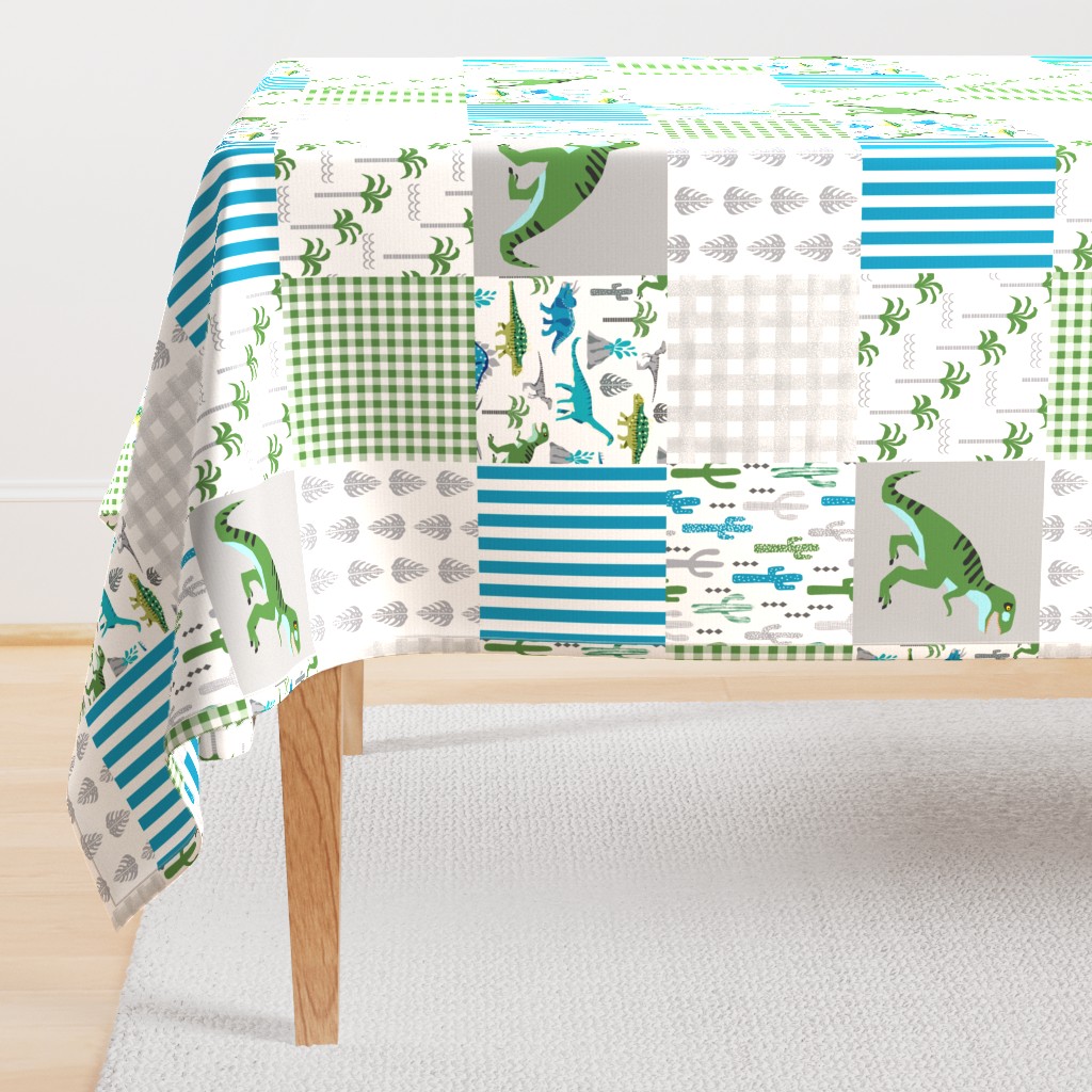 dino quilt  dinosaurs nursery cheater quilt 