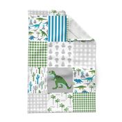 dino quilt  dinosaurs nursery cheater quilt 