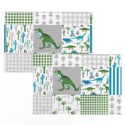 dino quilt  dinosaurs nursery cheater quilt 