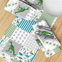 dino quilt  dinosaurs nursery cheater quilt 