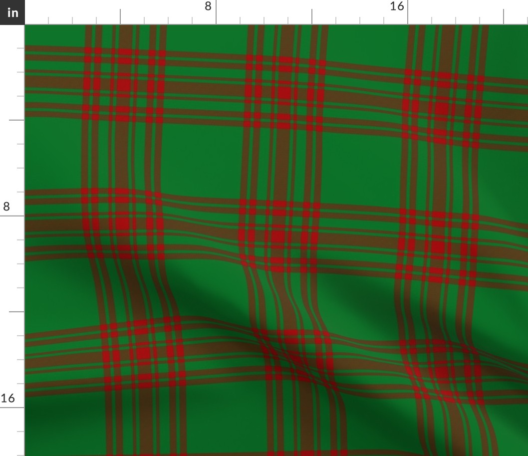 Menzies red and green tartan from 1893, 6"