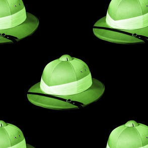 pith helmet green