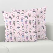 unicorn food // ice cream cone unicorns cake cute kawaii rainbows fabric pastel pink