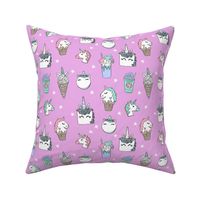 unicorn food // ice cream cone unicorns cake cute kawaii rainbows fabric pink