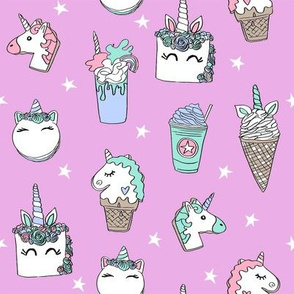 unicorn food // ice cream cone unicorns cake cute kawaii rainbows fabric pink