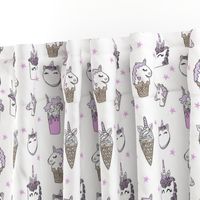 unicorn food // ice cream cone unicorns cake cute kawaii rainbows fabric white purple