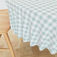 Dusty Aqua Gingham Check: Small Blue Green Check - .75 Inch Check