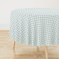 Dusty Aqua Gingham Check: Small Blue Green Check - .75 Inch Check