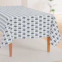 Wild and Free Bison - Navy + Grey Buffalo Plaid Check Baby Boy Bedding GingerLous