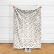 Small- Baby Deer with flower- white / Woodland Deer / Forest Animals/ Nursery Fabric