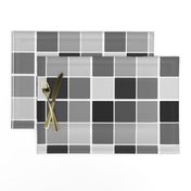 Grayscale Black Noir to White Grid of Squares