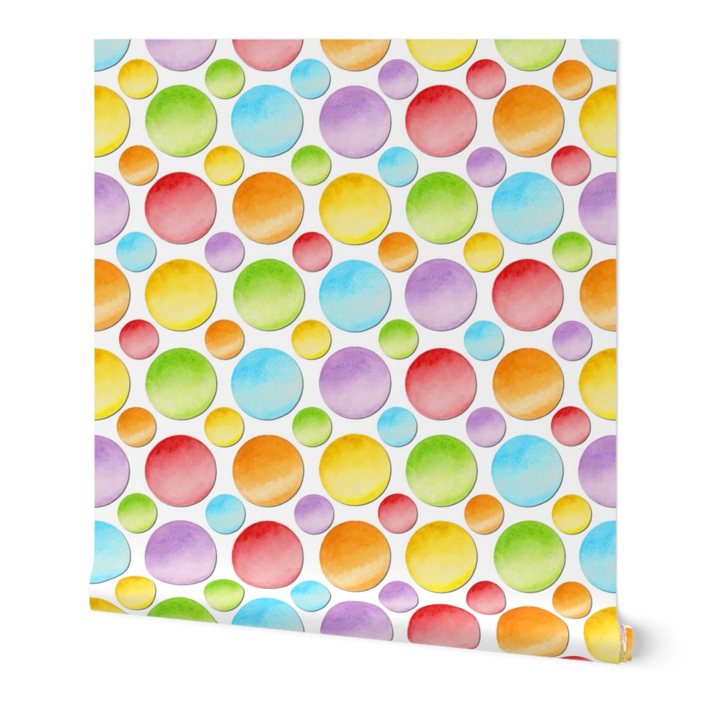 Big Rainbow Polka Dots 