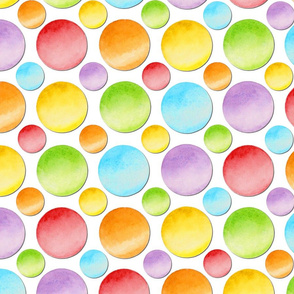 Big Rainbow Polka Dots 