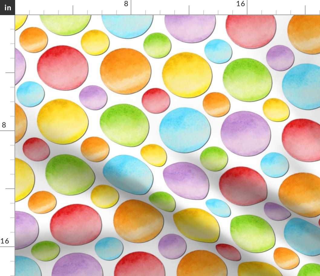 Big Rainbow Polka Dots 