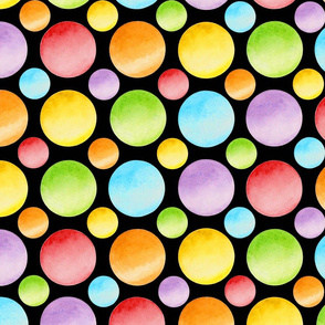 Candy Rainbow Big Polka Dots