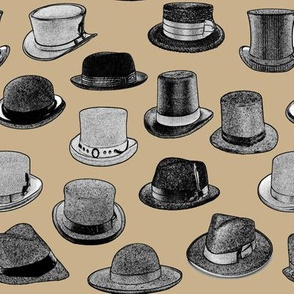 Vintage Men's Hats // Beige 