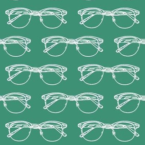Eye Glasses on Aquamarine // Large