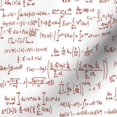 Math Notes in Red Ink // Large
