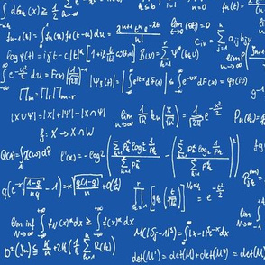 Math Notes on Royal Blue // Large
