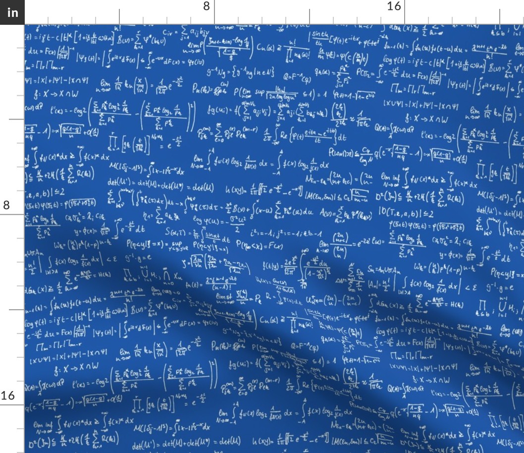 Math Notes on Royal Blue // Large