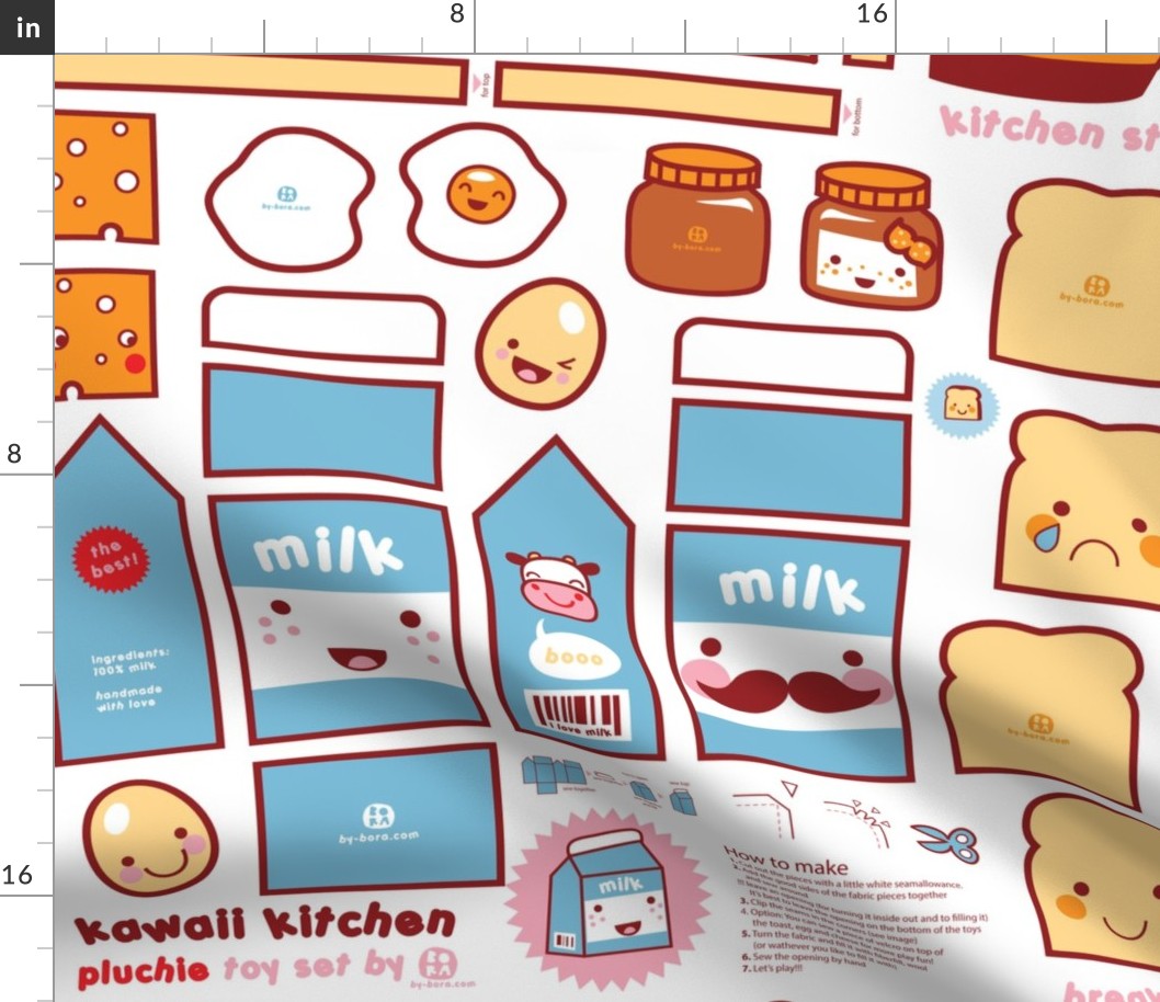 Kawaii Kitchen - plushie toy set