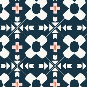 Modern Southwest Geometric | Navy