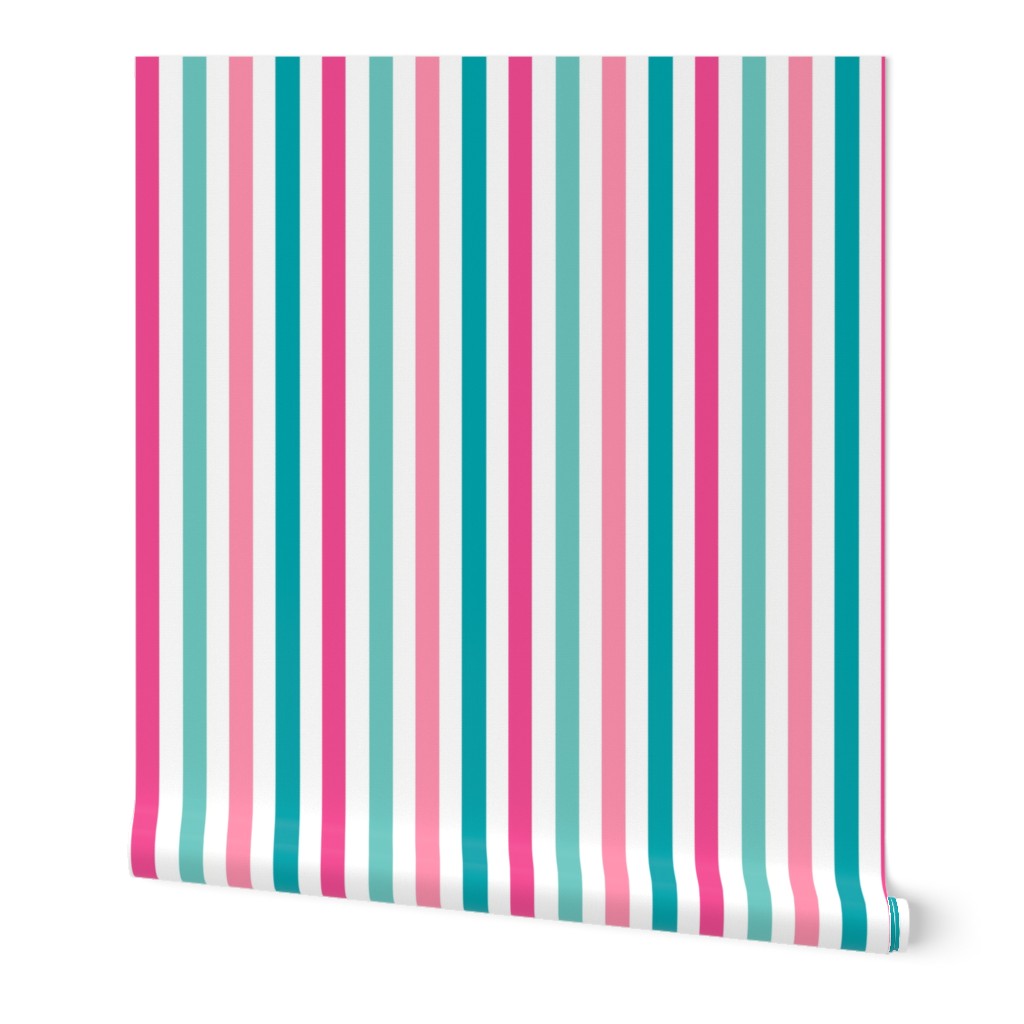 pink and white stripe Wallpaper bymagentarosedesigns