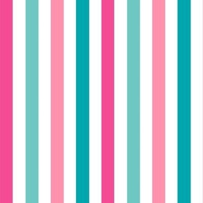 Pink and teal stripe