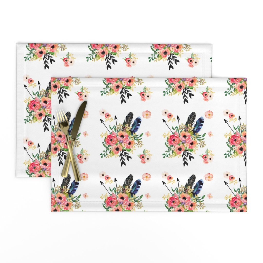 6" Cheater Square / Boho Floral Dreams with Arrows