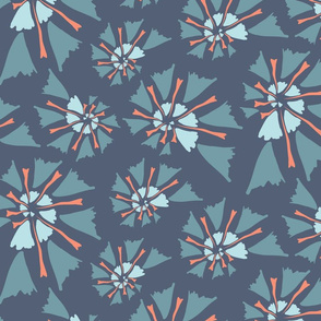 Abstract flower blue