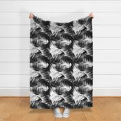 palm leaves - black