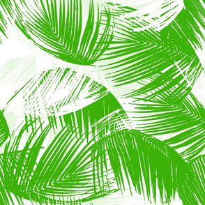 palm leaves - green