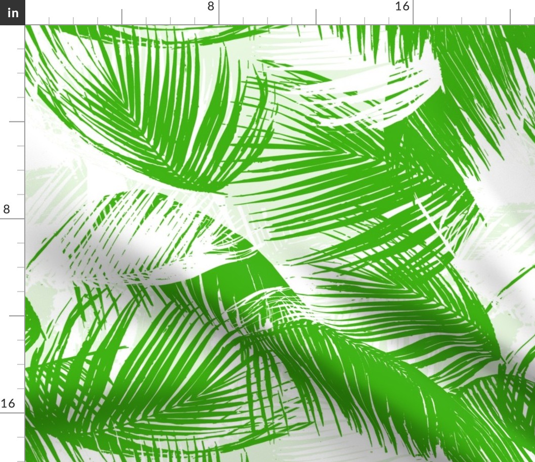 palm leaves - green