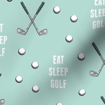 eat sleep golf - dark mint