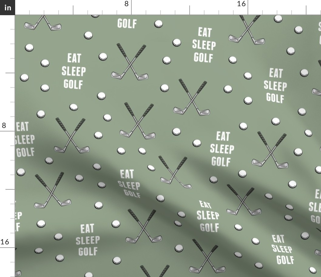 eat sleep golf - sage