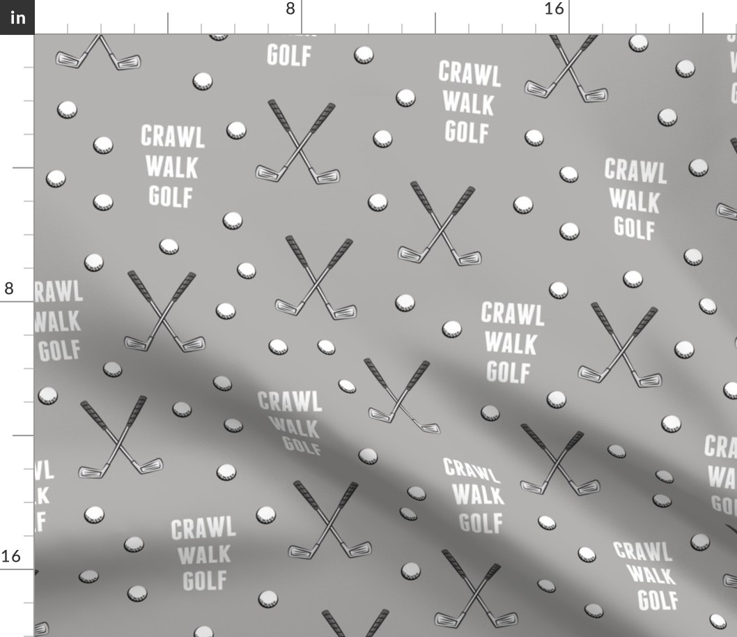 crawl walk golf - grey