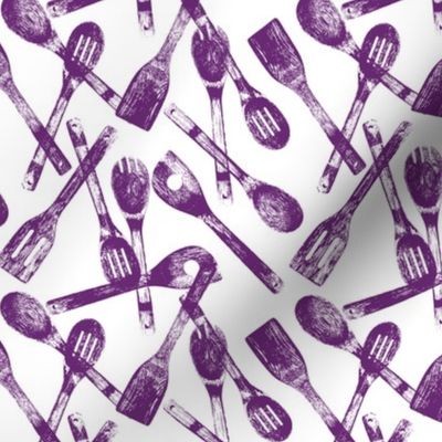 Purple Cooking Spoons // Small