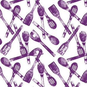 Purple Cooking Spoons // Small