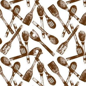 Brown Cooking Spoons // Small